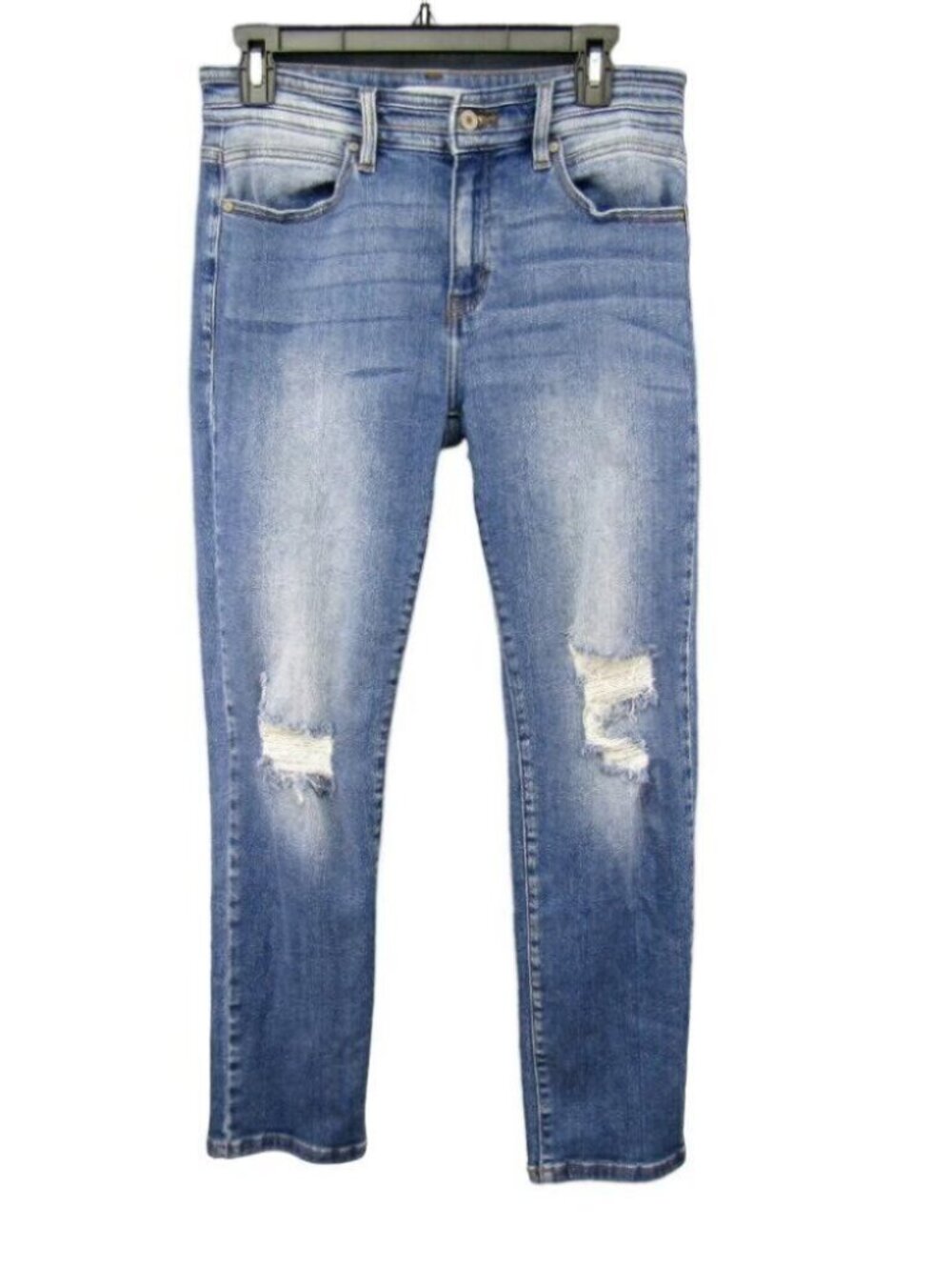 KanCan Estilo Stretch Denim Distressed Blue Jeans Womens Size 9/28 Medium Wash